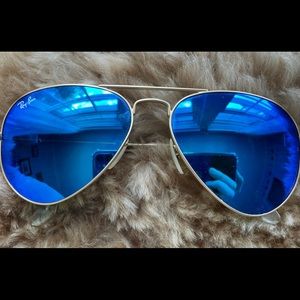 Ray-Ban aviators- Blue reflective